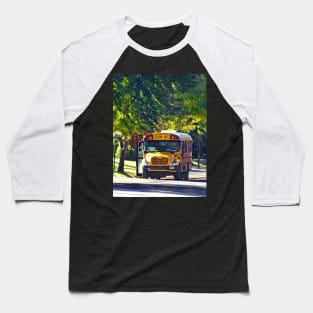 School Bus With Open Door Baseball T-Shirt